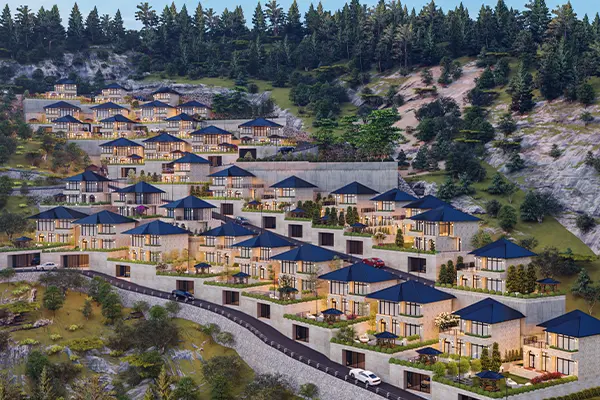 Eden Mukteshwar wide view luxury villas